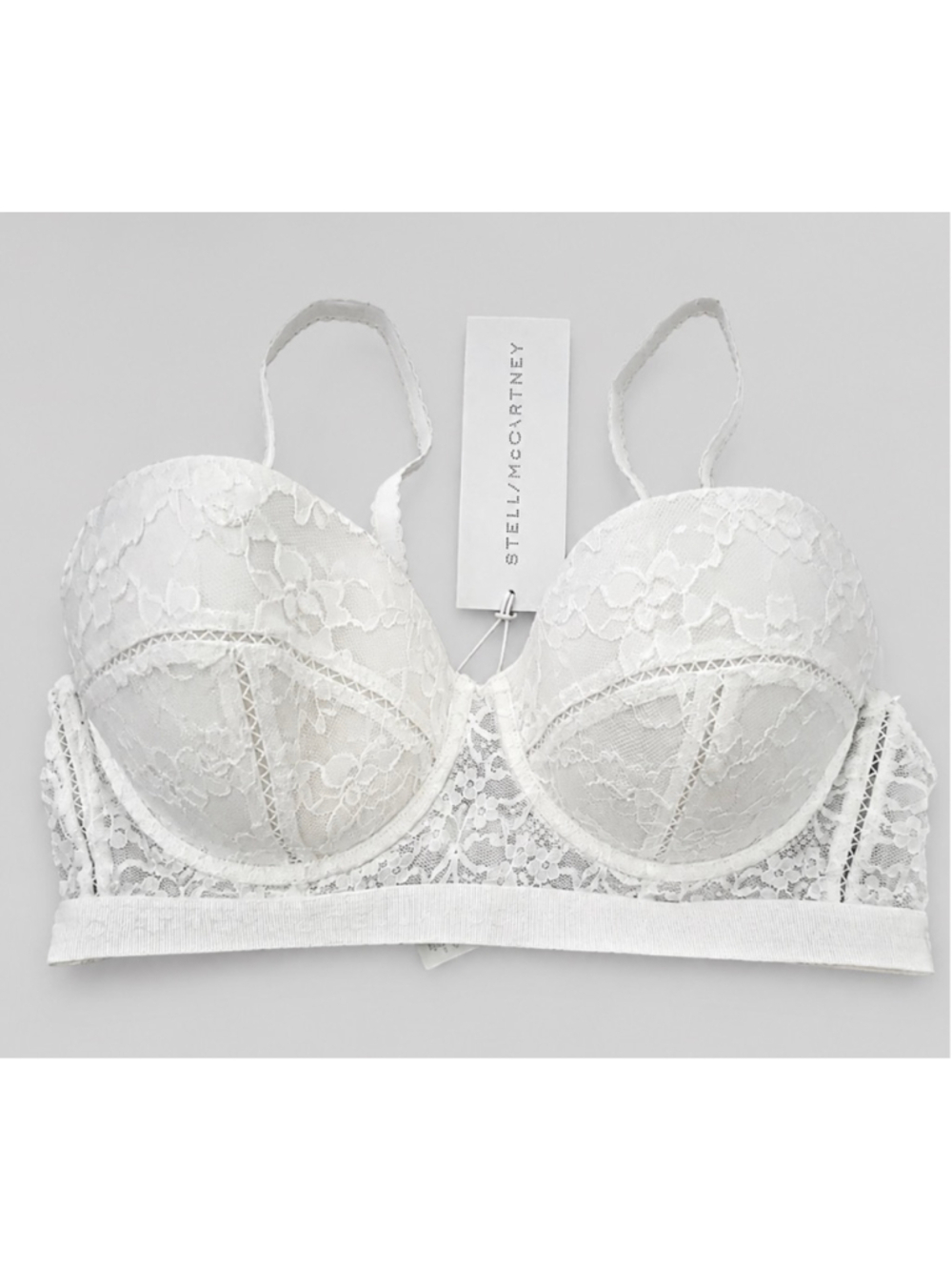 New Stella McCartney Ivory Lace Contour Plunge Bra 36B